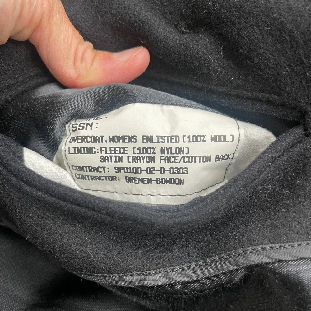 DSCP Quarterdeck Collection US Navy women's Wool Peacoat Black Size‎ 16short